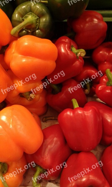 Sweet Peppers Red Peppers Vegetables Free Photos