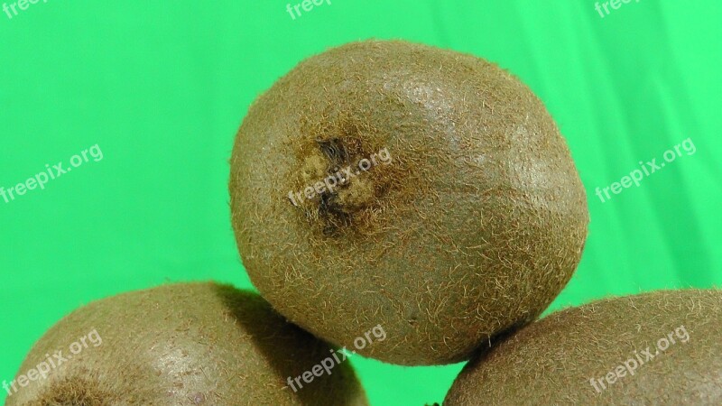 Kiwi Fruit Green Background Dessert Cook