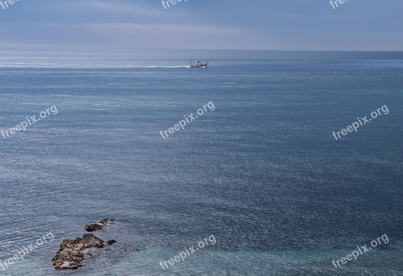 Shore Beach Dawn Lighthouse Mijas Mijas