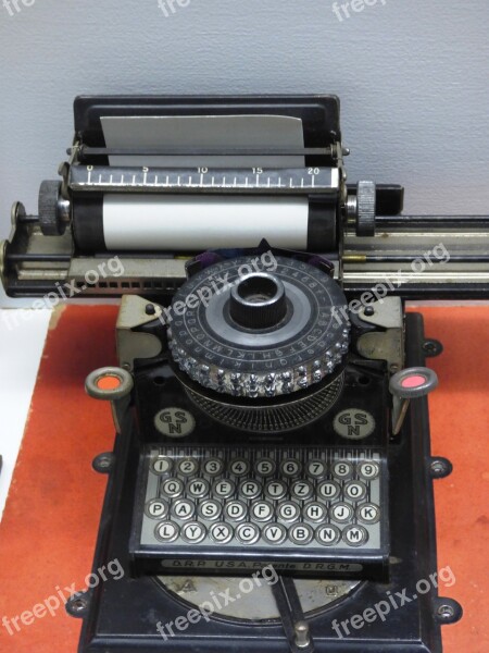 Machine Typewriter Print Font Letters