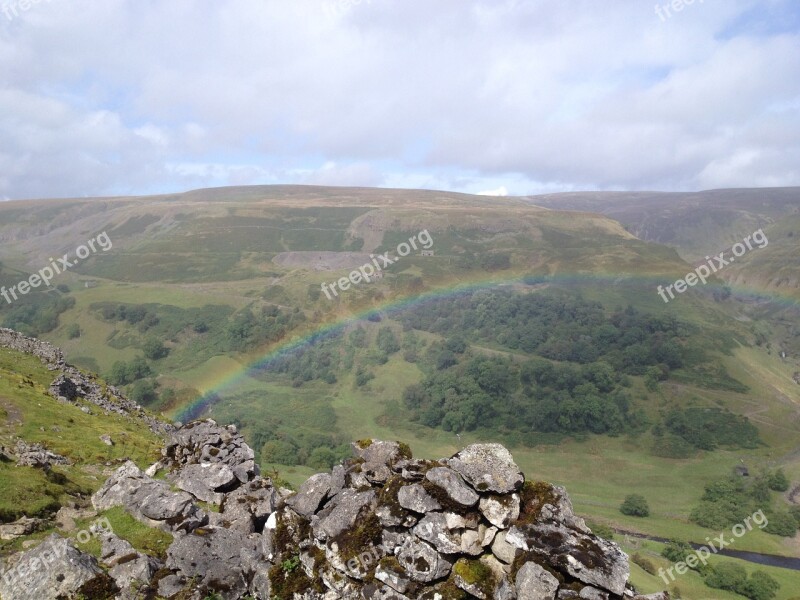 Rainbow Yorkshire Dales Countryside Landscape