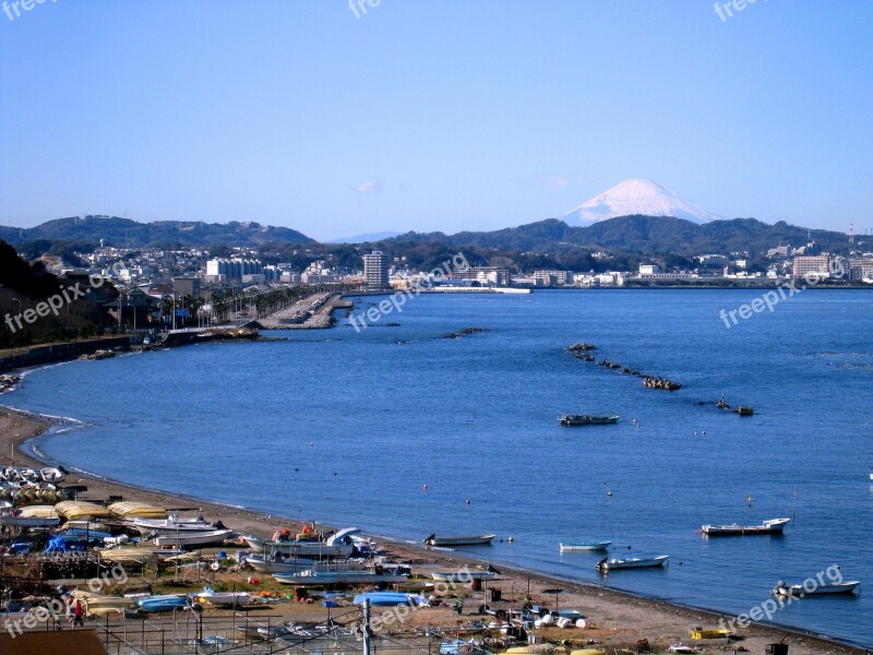 Fuji Mt Fuji Hashirimizu Ise-cho Fishing Boat