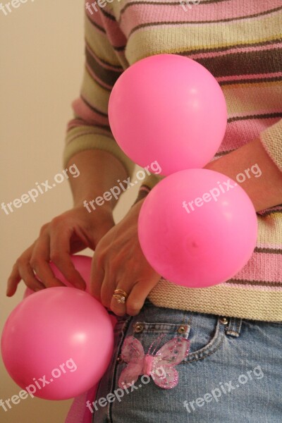 Balloons Celebration Party Color Pink