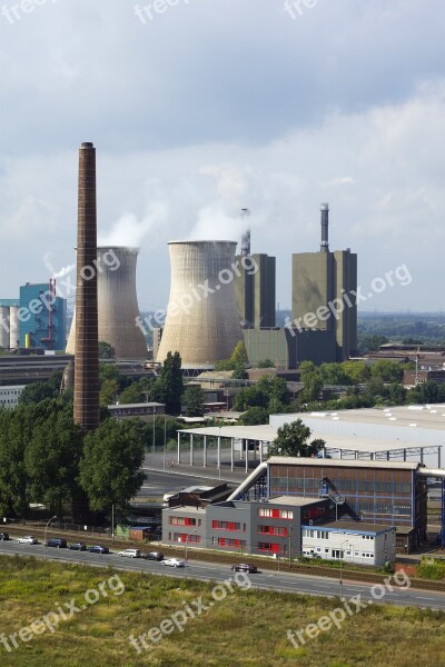 Industry Ruhr Area Cooling Towers Chimney Free Photos