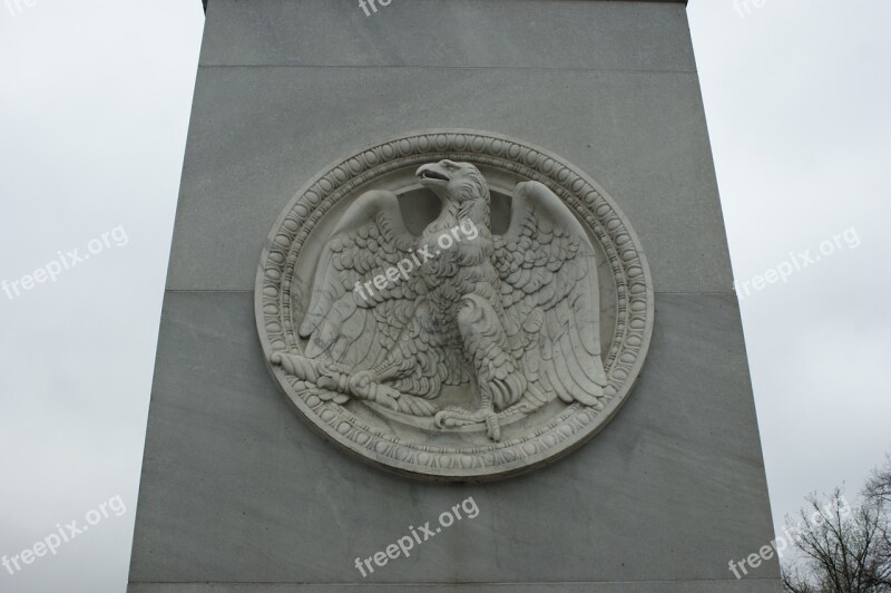 Stone Carving Eagle Symbol Statue Emblem