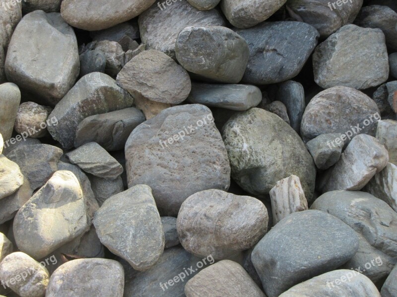 Stones Texture Grey Pebbles Background