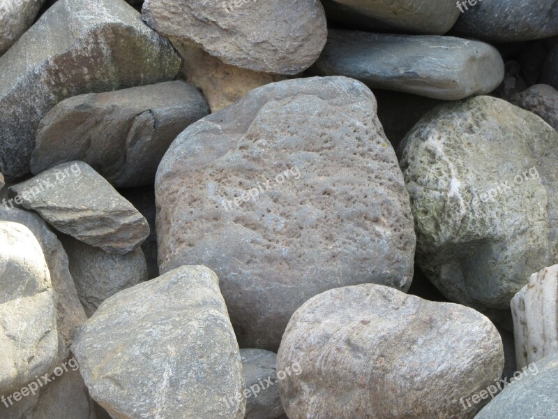 Stones Texture Grey Pebbles Background