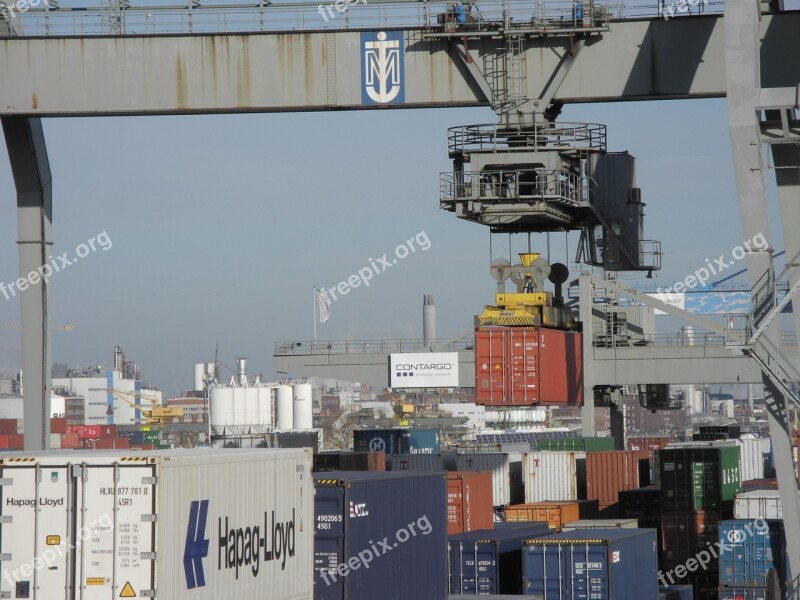 Container Crane Port Shipping Transport