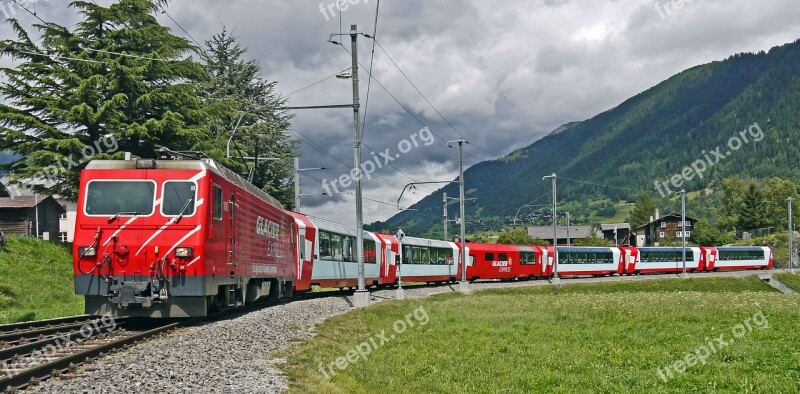 Glacier Express Switzerland Valais Goms Fiesch