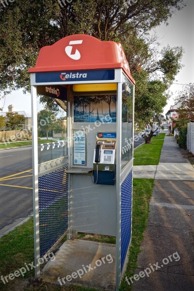 Telephone Box Phone Public Booth Communication