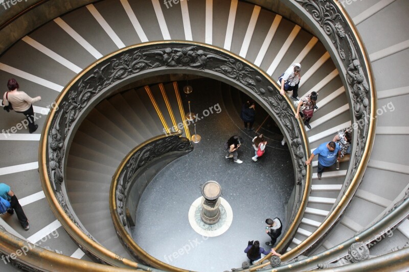 Stairs Vatican Spiral Free Photos