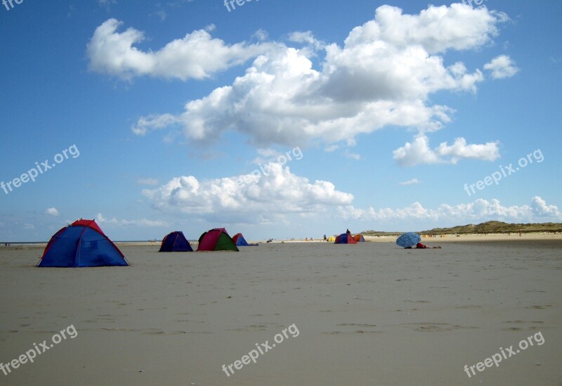 Beach Camping Tent Camp North Sea