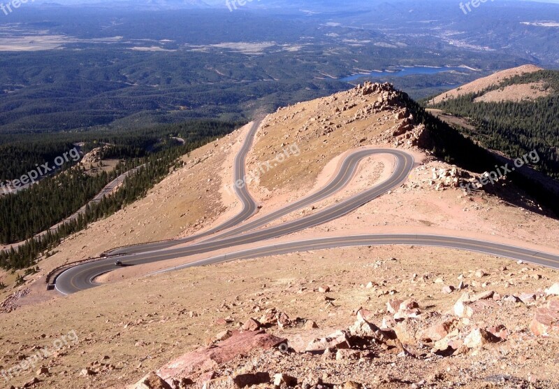 Colorado Utha Road Lanes Curve Free Photos