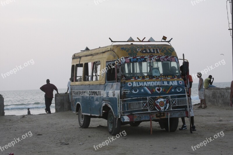 Transport Bus Abandonment Senegal Vehicle