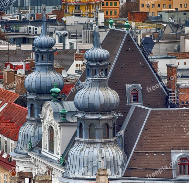 Vienna Austria Roofs Panorama Architecture