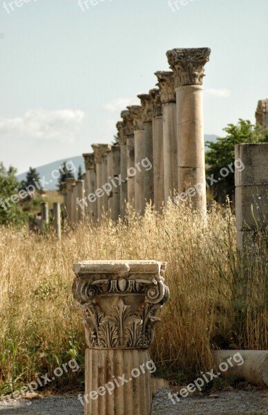 Ruins Remains Ephesus Greek City Asia Minor