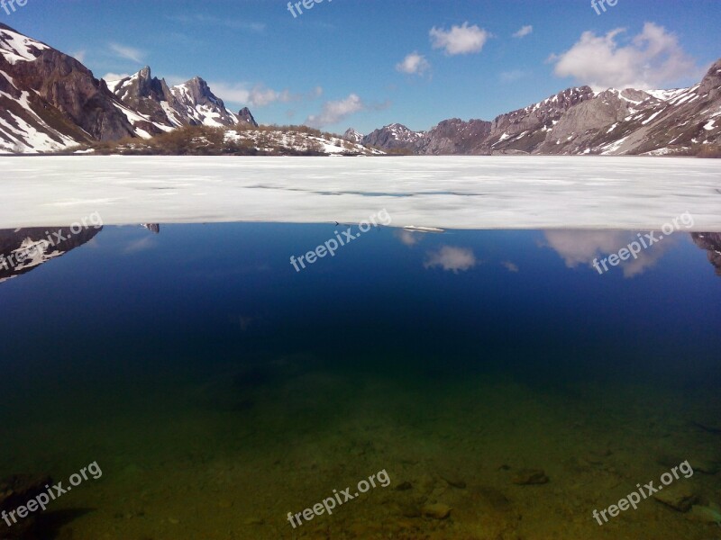 Lake Snow Ice Cream Water Free Photos