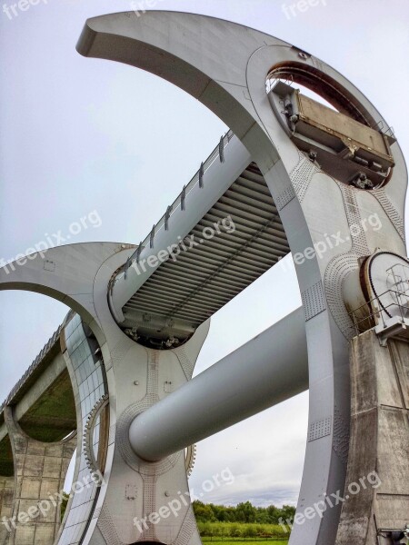 Falkirk Wheel Lift Swivel Technical Construction Lock Channels