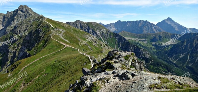 Tatry Mountains The High Tatras Landscape Tops