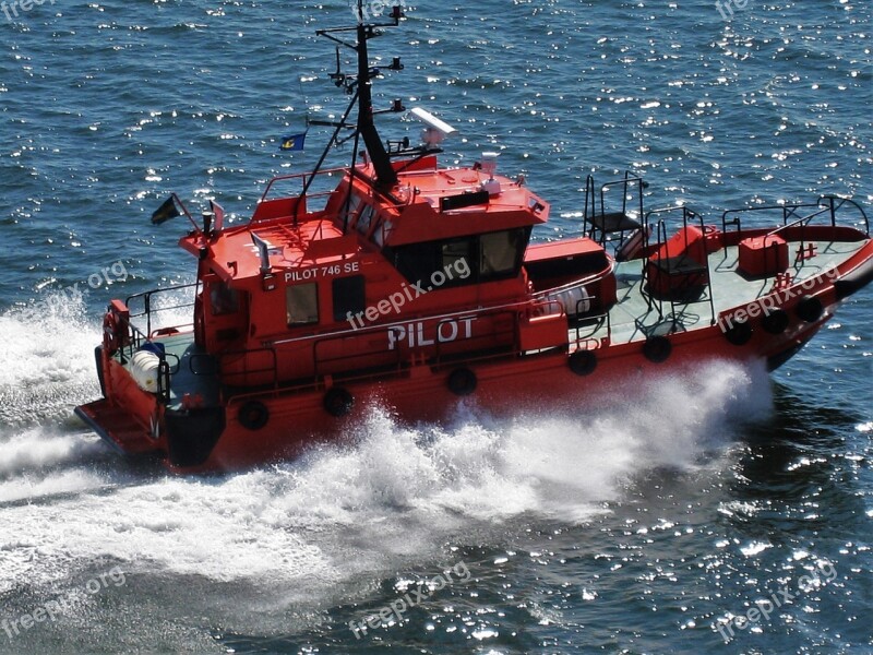 Swedish Pilot Boat 746se Gothenburg Baltic Sea Boat Maritime