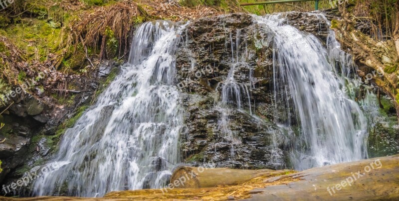 Waterfall Water Flow Nature Murmur