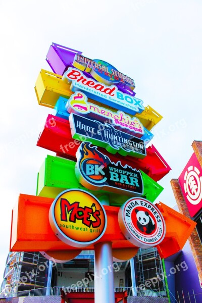 Sign Board Colourful Information Symbols Free Photos