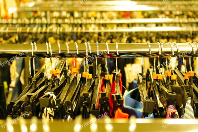 Hangers Depth Of Field Store Clothing Retail