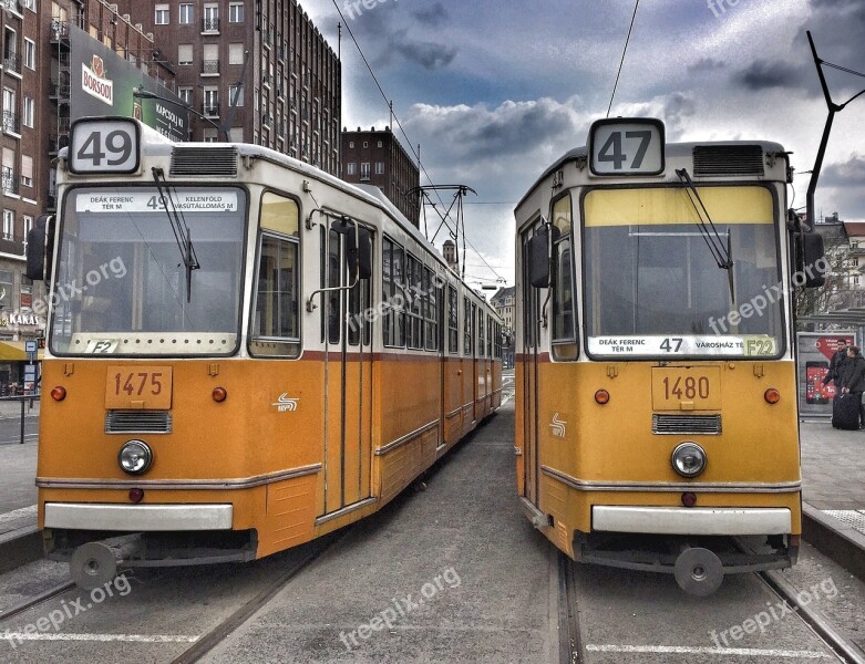 Budapest Trams City Europe Hungary