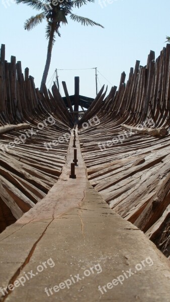 Dhow Building Belo Sea Madagascar Wood Old