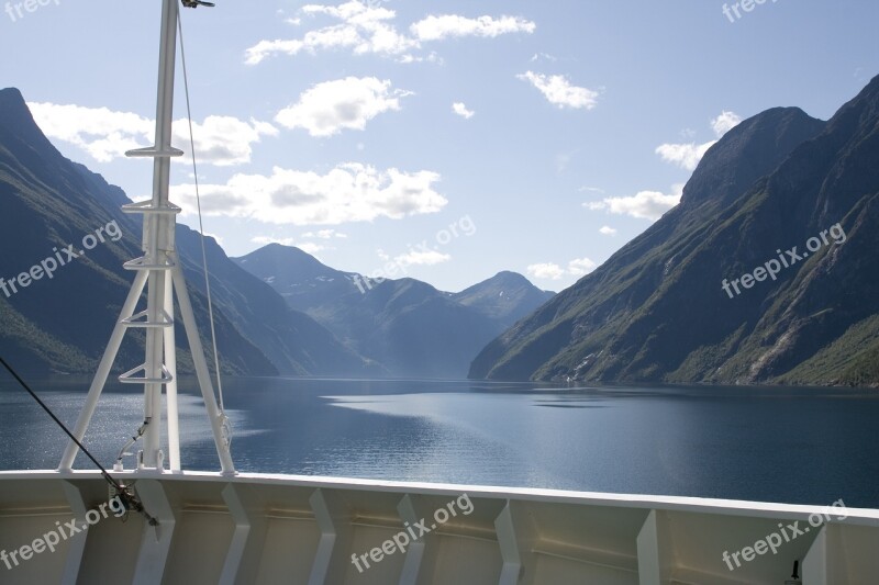 Norway Fiord Landscape Fjords Cruise