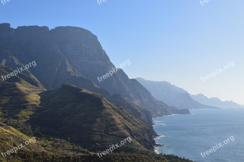 Agaete Gran Canaria Crag North Of Gran Canaria Free Photos