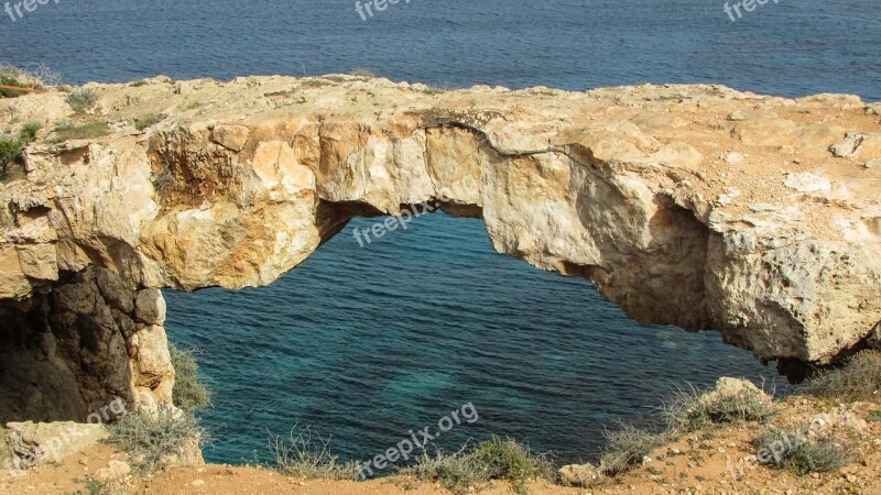 Cyprus Cavo Greko National Park Natural Bridge Free Photos