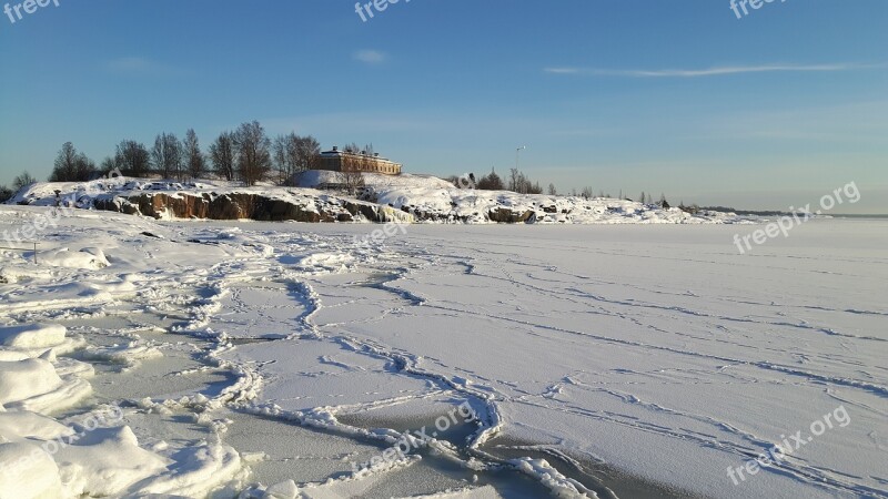 Ice Winter Frost Finnish Sea