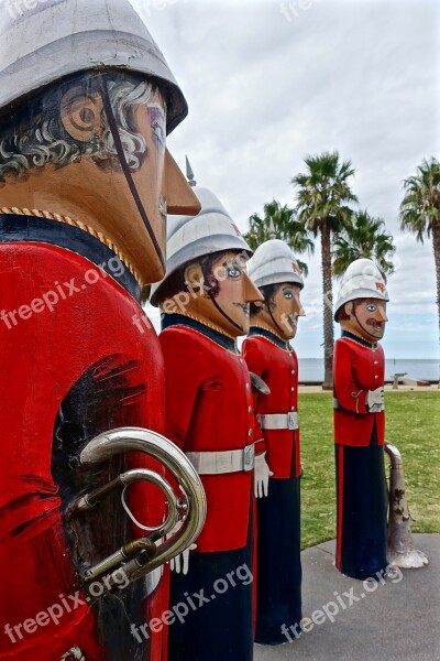 Statues Musicians Brass Band Totem Poles Figures