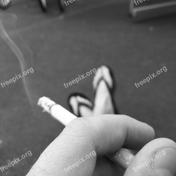 Cigarette Smoking Break Ash Embers