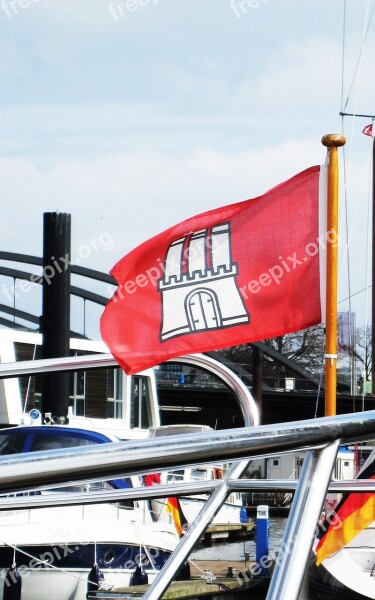 Hamburg Maritime Port Hamburgisch Flag Of Hamburg