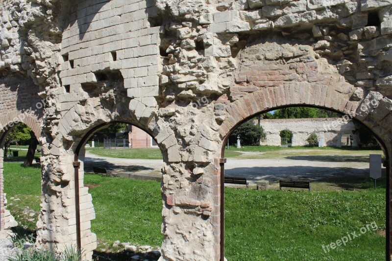 Roman Arena In Padova Ruins Archi Antiquity Romans