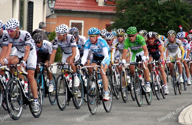 Race Cyclists Tour De France Helmet Free Photos