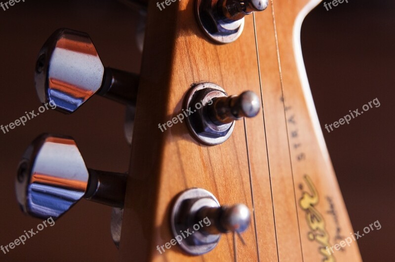 Guitar Keys Light Colors Music