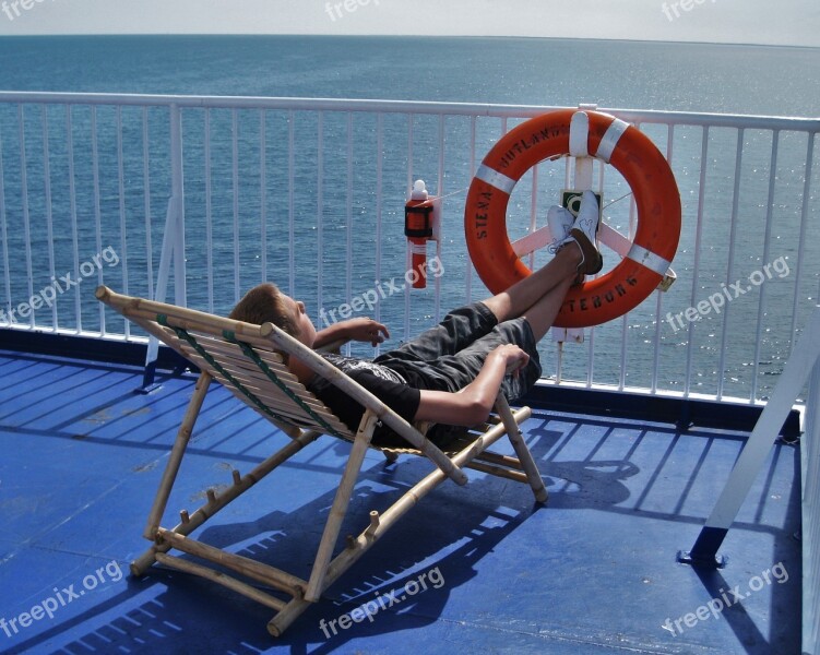 On Lake On Deck Sun Deck Stena Ferry Relax