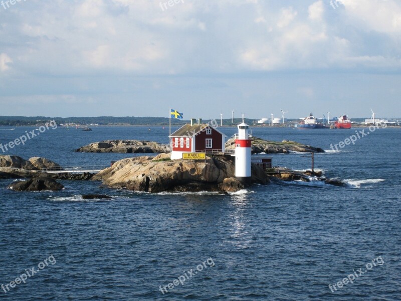 Gäveskär Gothenburg Baltic Sea Lighthouse Gäveskär Rock