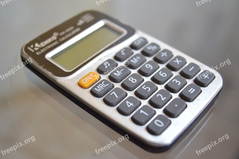 Calculator Accounts Mathematics Object Calculations