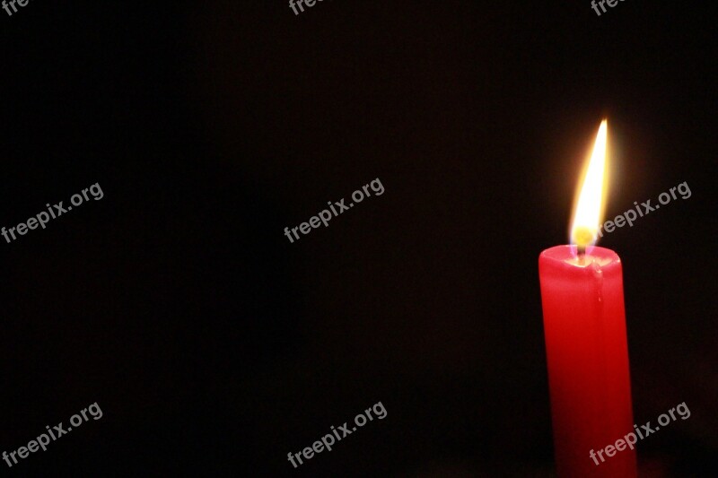 Candle Red Flame Sparkle Free Photos