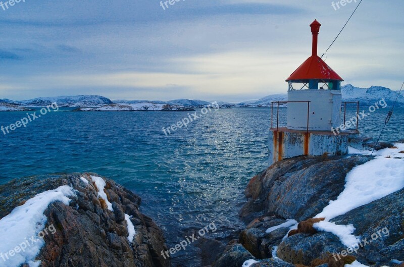 Lighthouse Sea Water Rock Blue