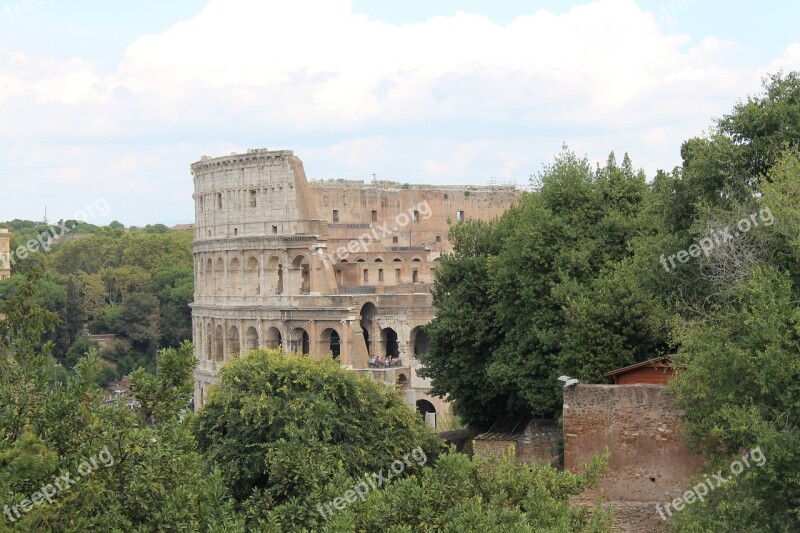 Colosseum Rome Historically Italy Gladiators