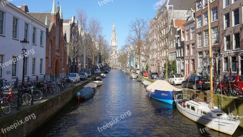 Amsterdam River Bridge Ship Netherlands