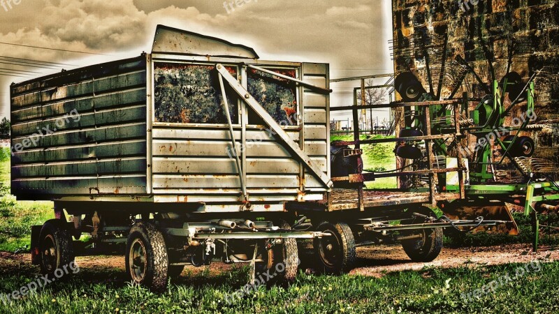 Agriculture Hdr Trailers Caravan Combine Harvester