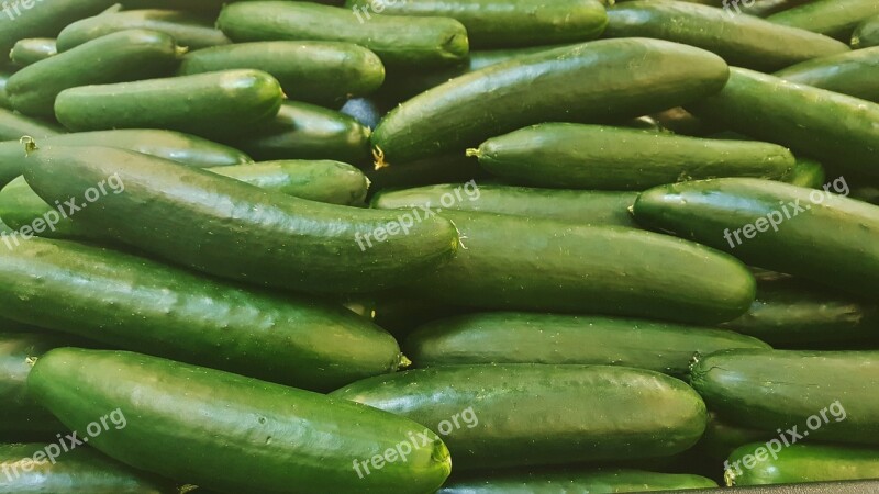 Cucumber Vegetables Green Gourd Food