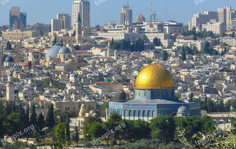 Jerusalem Israel Temple Mount Golden Dome Free Photos