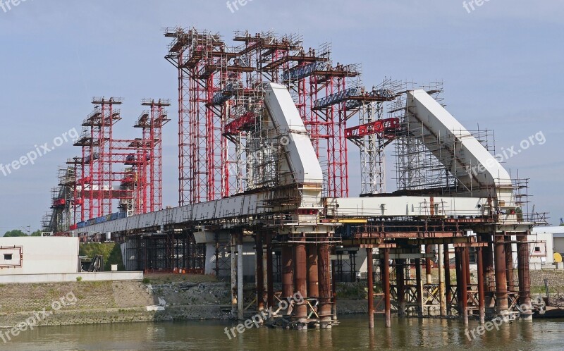 Bridge Building Danube Bridge Novi Sad Serbia Danube